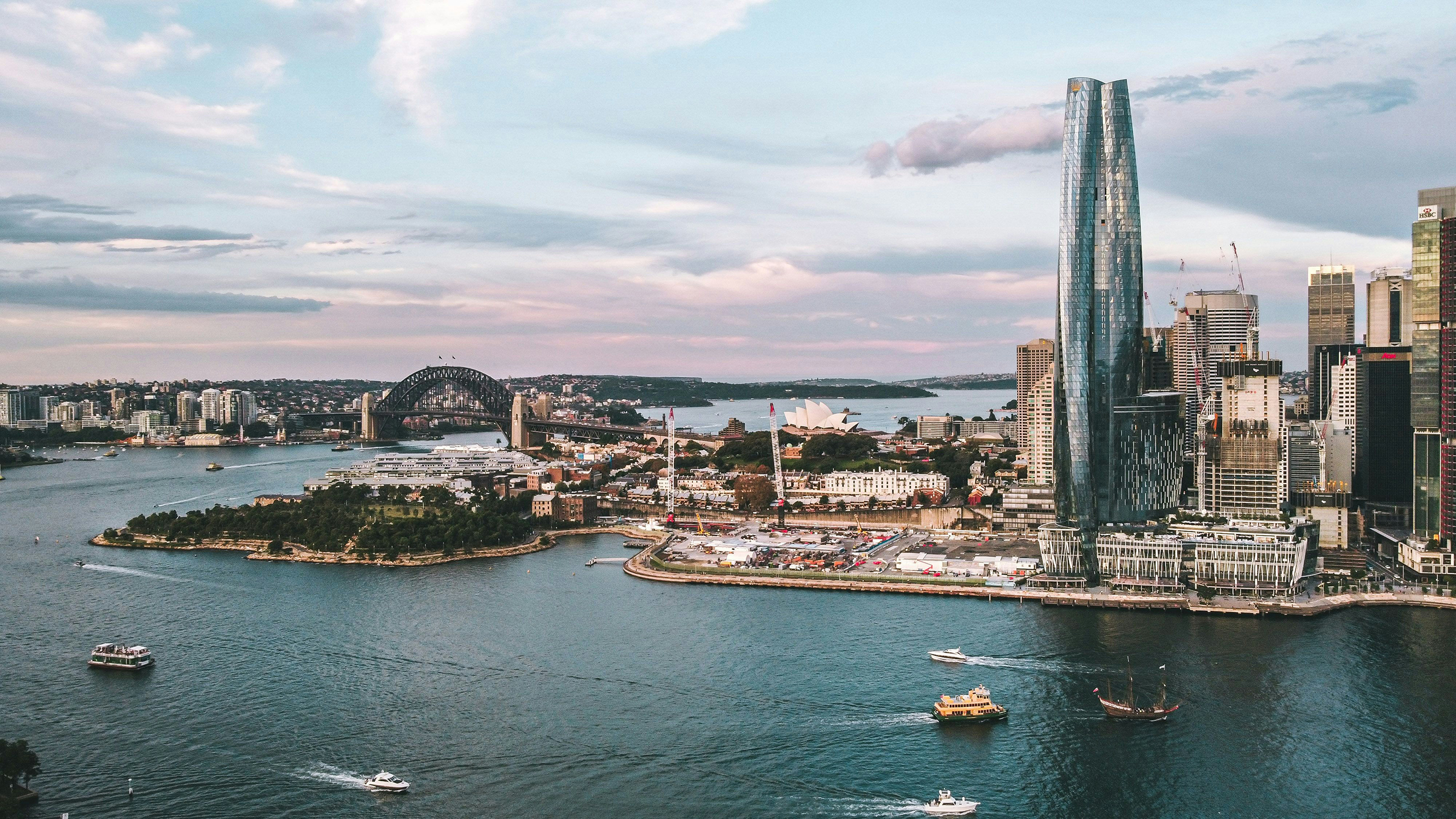 Sydney Harbour with the Harbour Bridge and Opera House